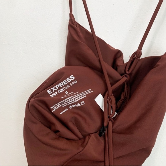 NWT Express Strappy Lace-Up Body Contour One-Piece Swimsuit, size M - Picture 8 of 11
